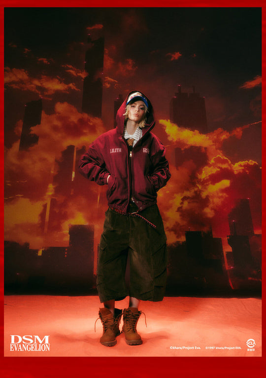 DSM x EVA Second Angel Lilith Washed Zip Up Hooded Jacket | Face 3 Face