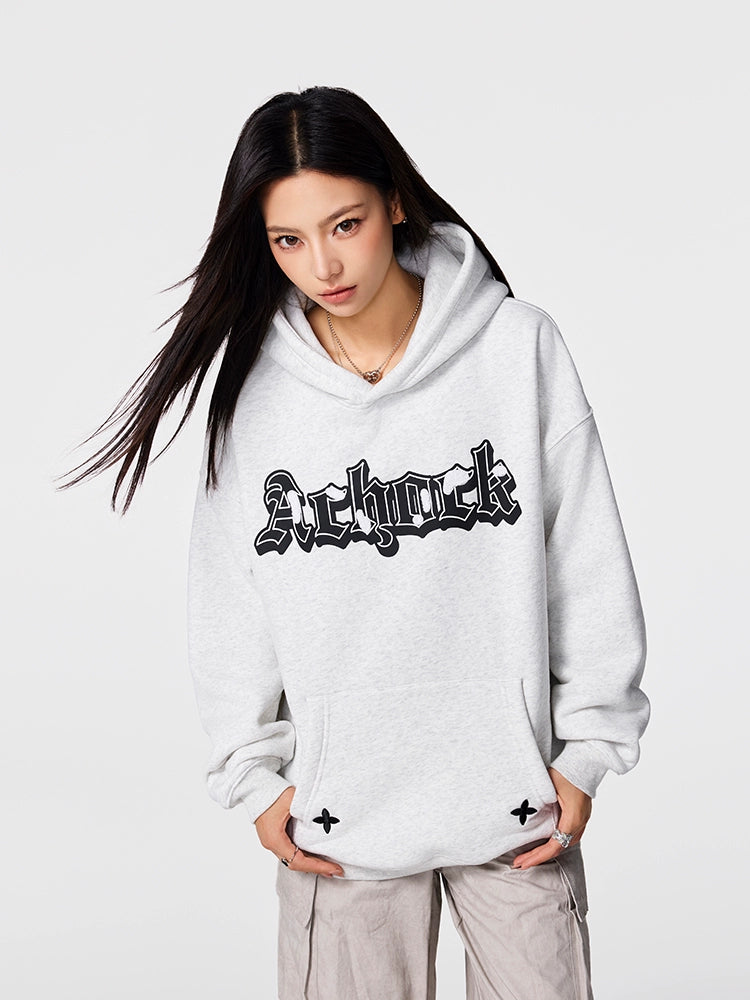 Achock Printed Logo Embroidery Hoodie | Face 3 Face