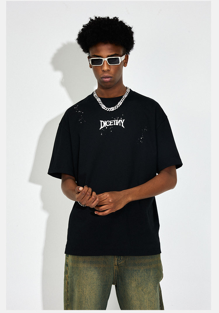 DICETINY Splash Ink Logo Print Tee | Face 3 Face