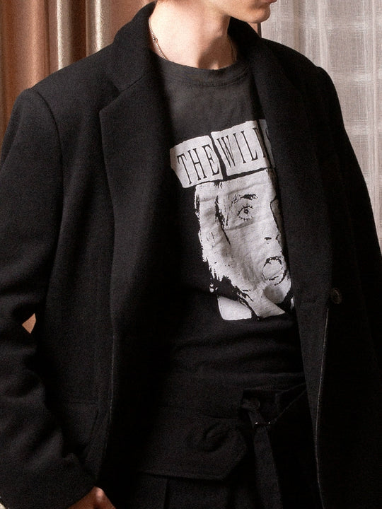 SOD Co. Rock Print Distressed Cropped Long Sleeve Tee | Face 3 Face