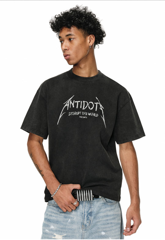 ANTIDOTE Hand-painted Punk Washed Tee | Face 3 Face