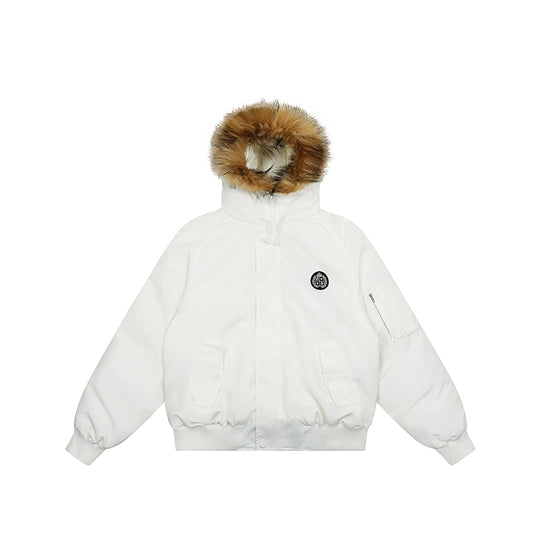 Bomber Jacket | Achock Faux Fur Hooded Bomber Jacket | Face 3 Face