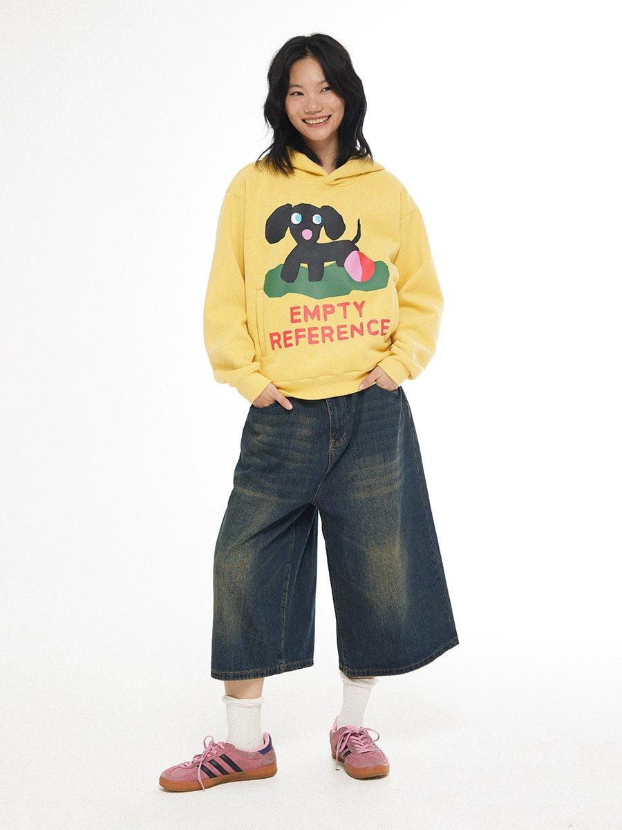 EMPTY REFERENCE Puppy Logo Print Hoodie | Face 3 Face