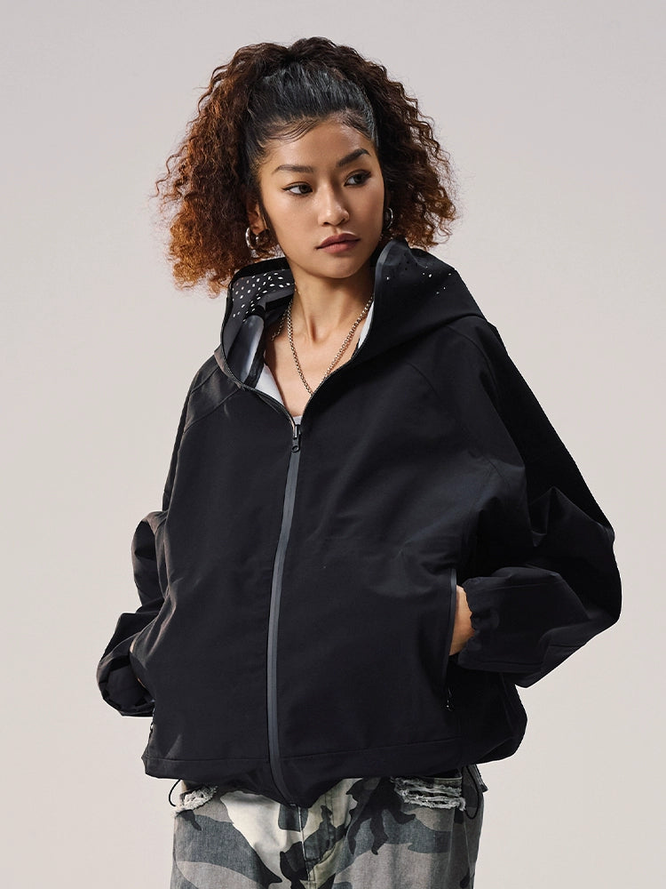 Remedy Devil Horn Hooded Windbreaker Jacket | Face 3 Face