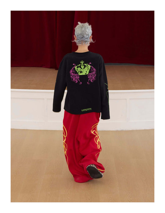 KARMANISTIC Original Embroidery Baggy Jogger Sweatpants | Face 3 Face