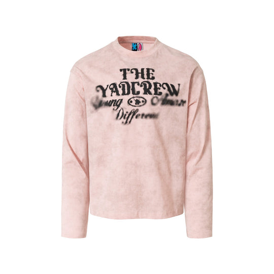 YADcrew Washed Ink Dyed Print Long Sleeve Tee | Face 3 Face