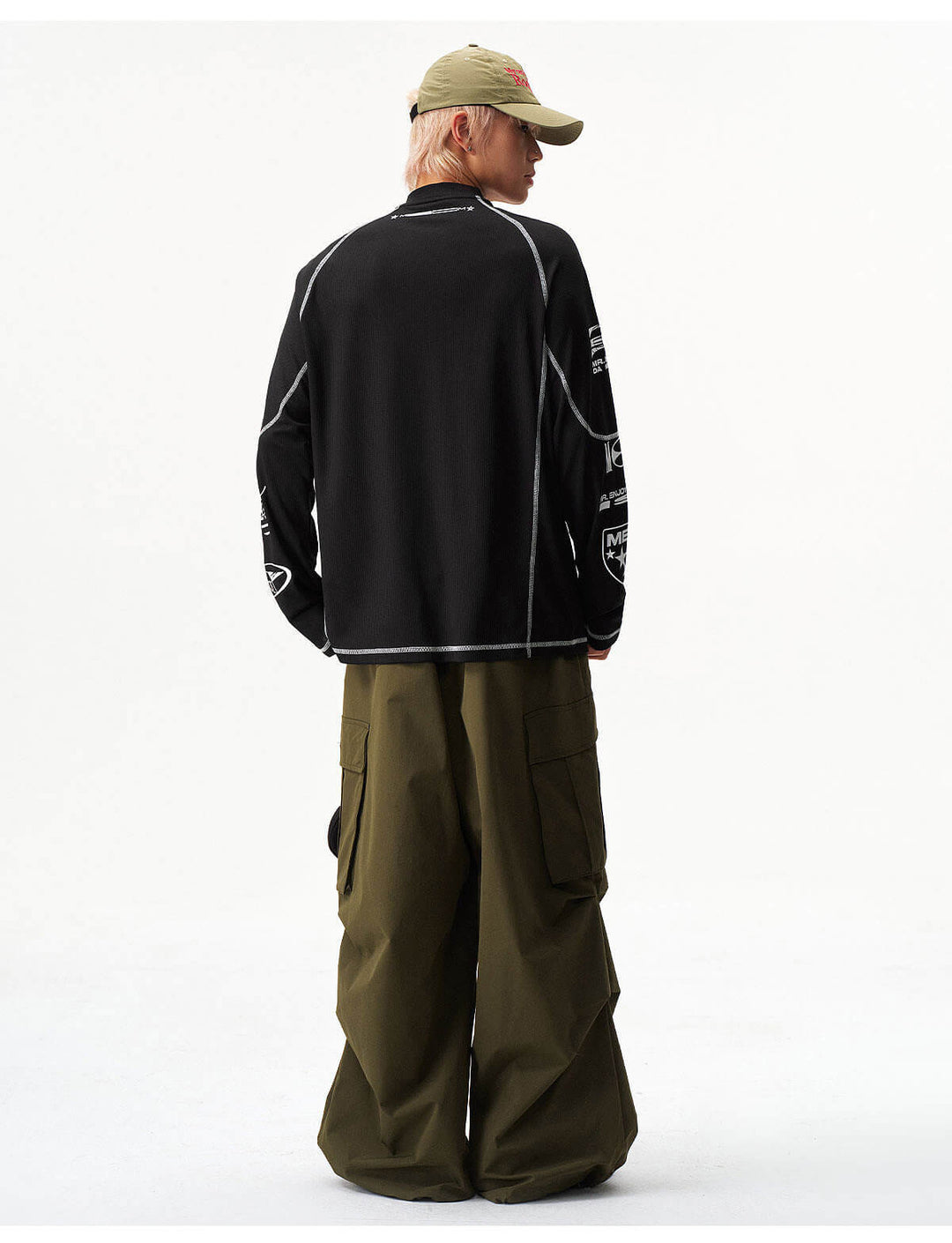 MEDM Multi Logo Print Quick Dry Long Sleeve Sports Tee | Face 3 Face