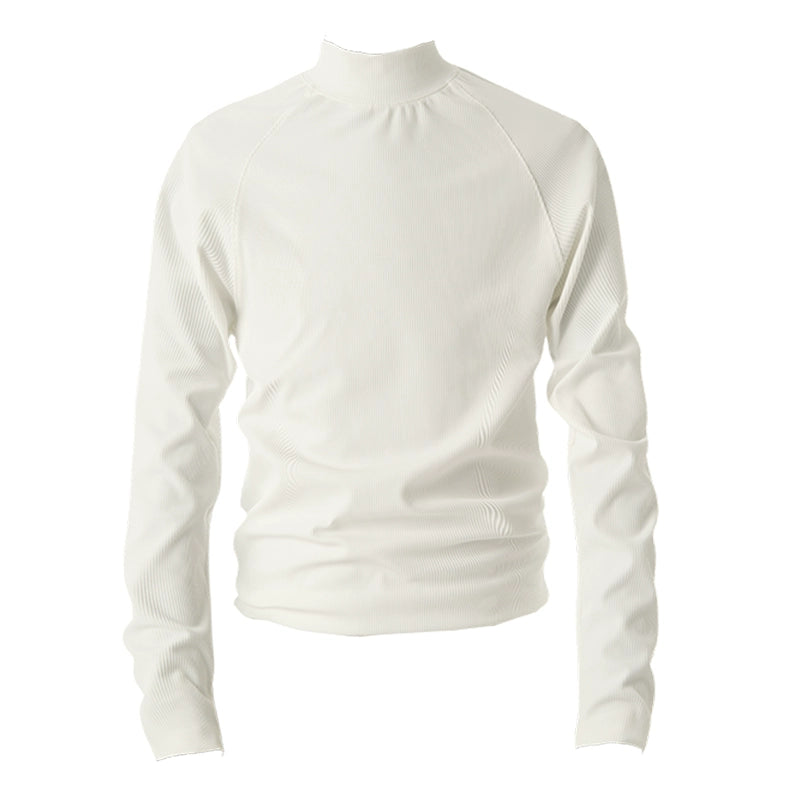 KARMANISTIC Slim Stretch Mock Neck Long Sleeve Tee | Face 3 Face