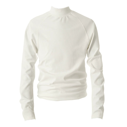 KARMANISTIC Slim Stretch Mock Neck Long Sleeve Tee | Face 3 Face