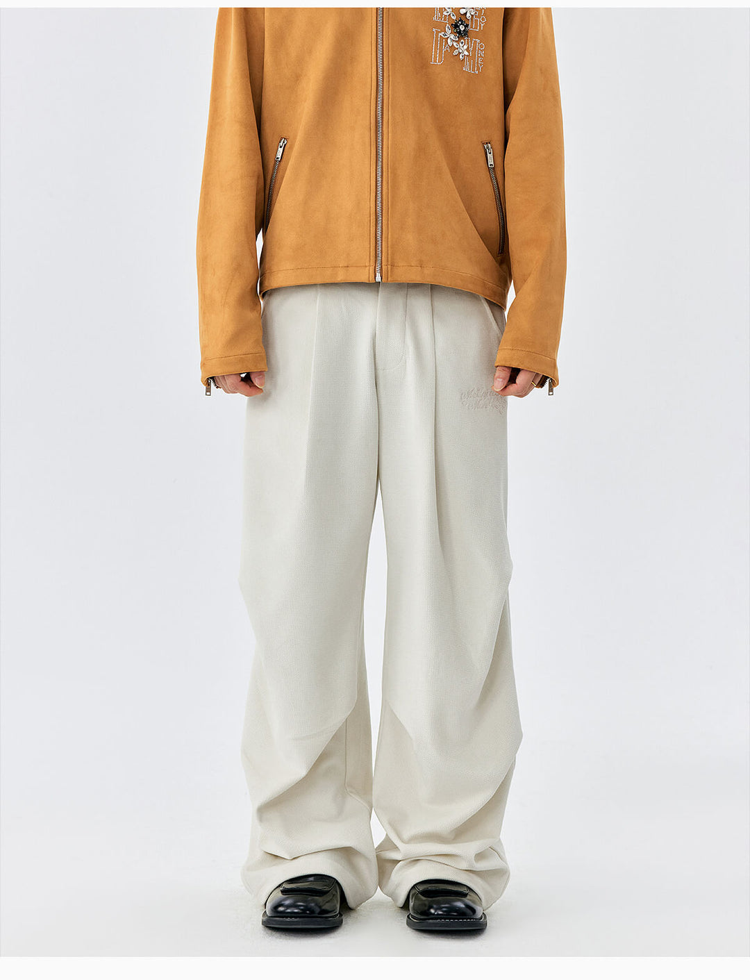 MEDM Drape Tuck Work Baggy Pants | Face 3 Face