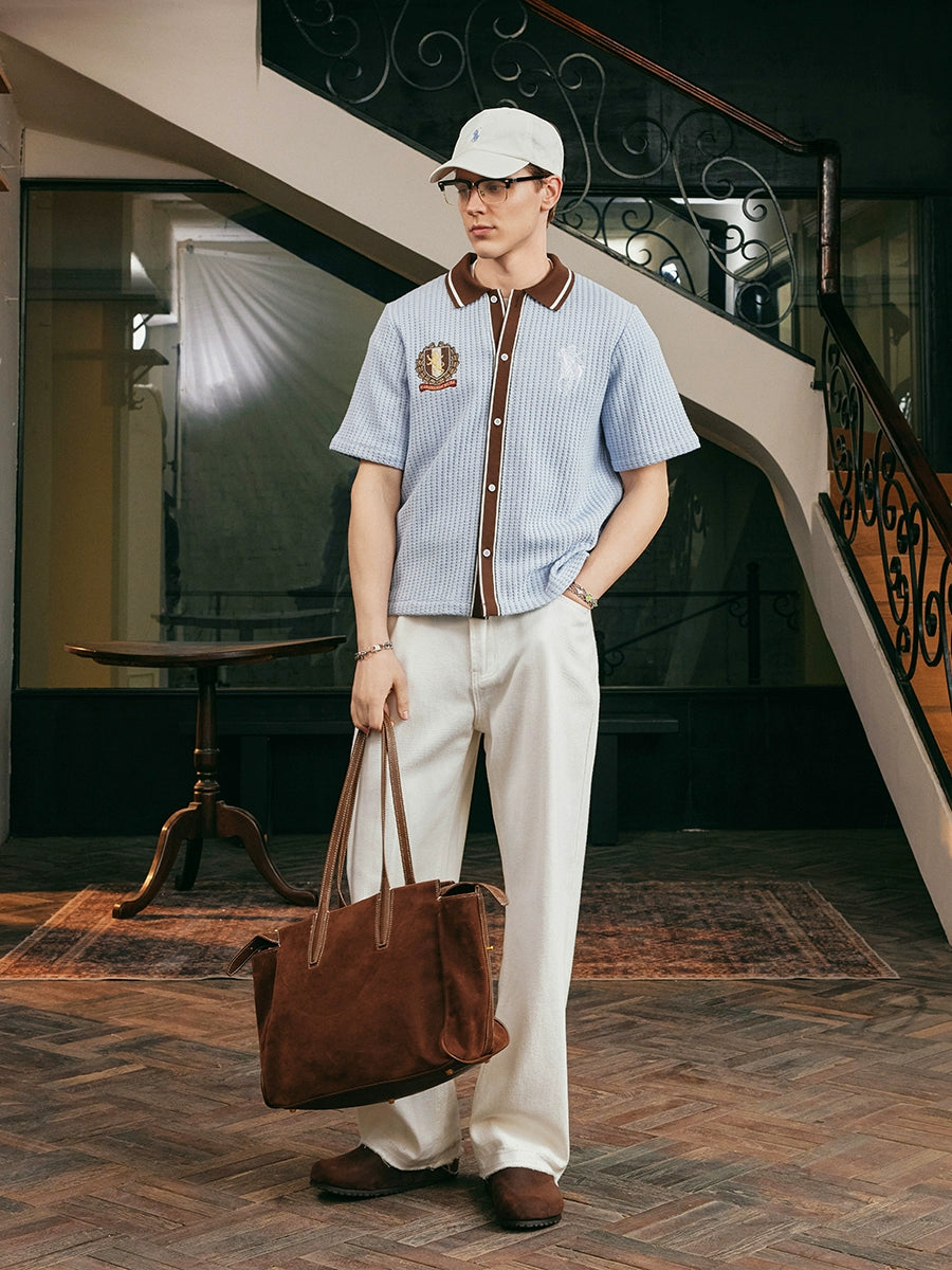 Harsh and Cruel Vacation Color Block Knit Shirt | Face 3 Face