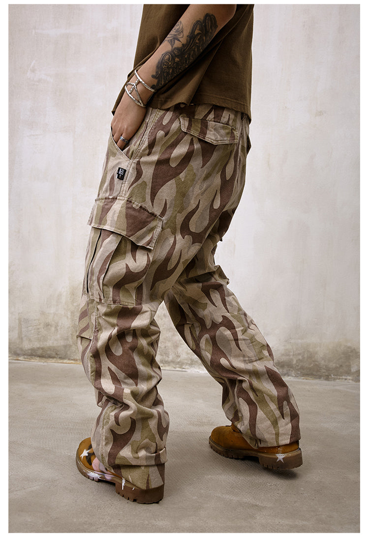 Remedy Flame Camouflage Work Cargo Pants | Face 3 Face