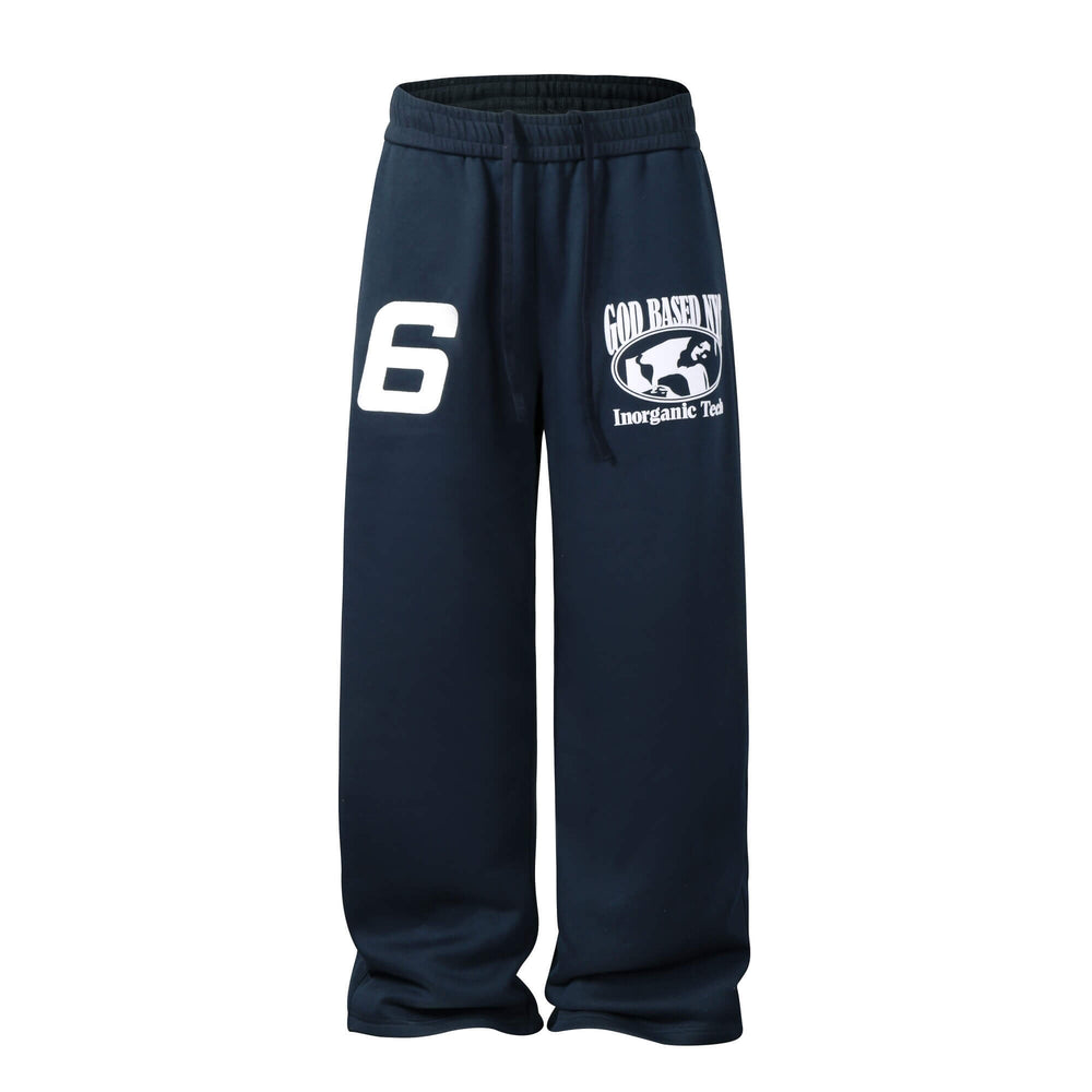 NOVACAM Flocking Print Baggy Sweatpants