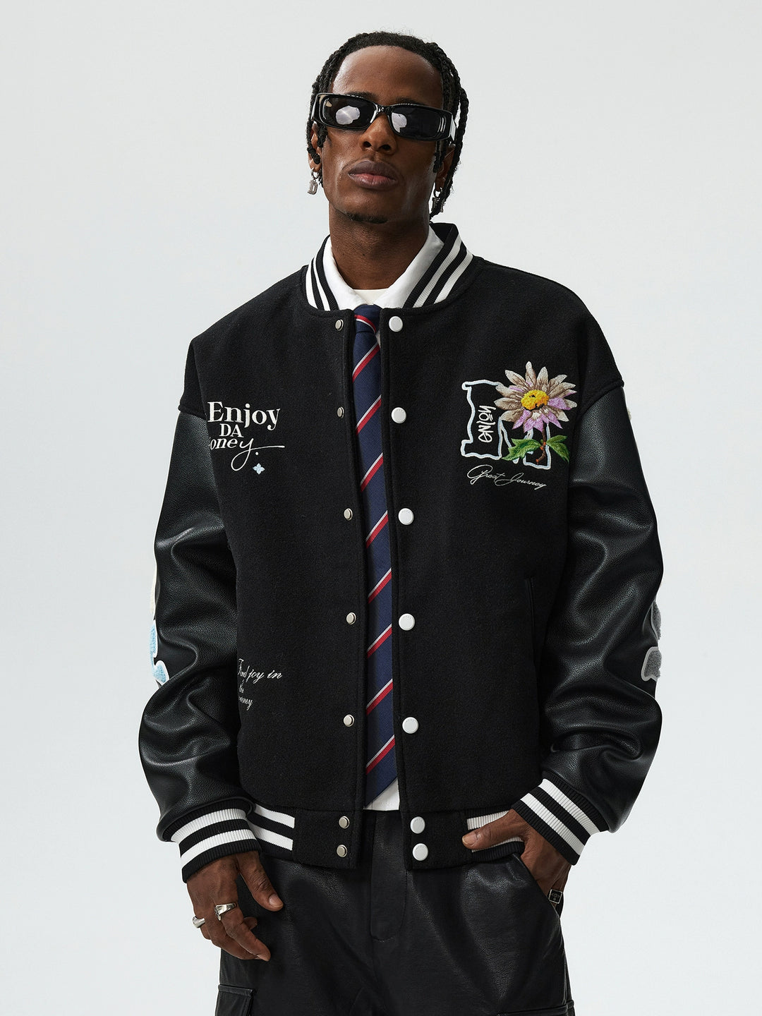 MEDM Daisy Floral Varsity Jacket | Face 3 Face