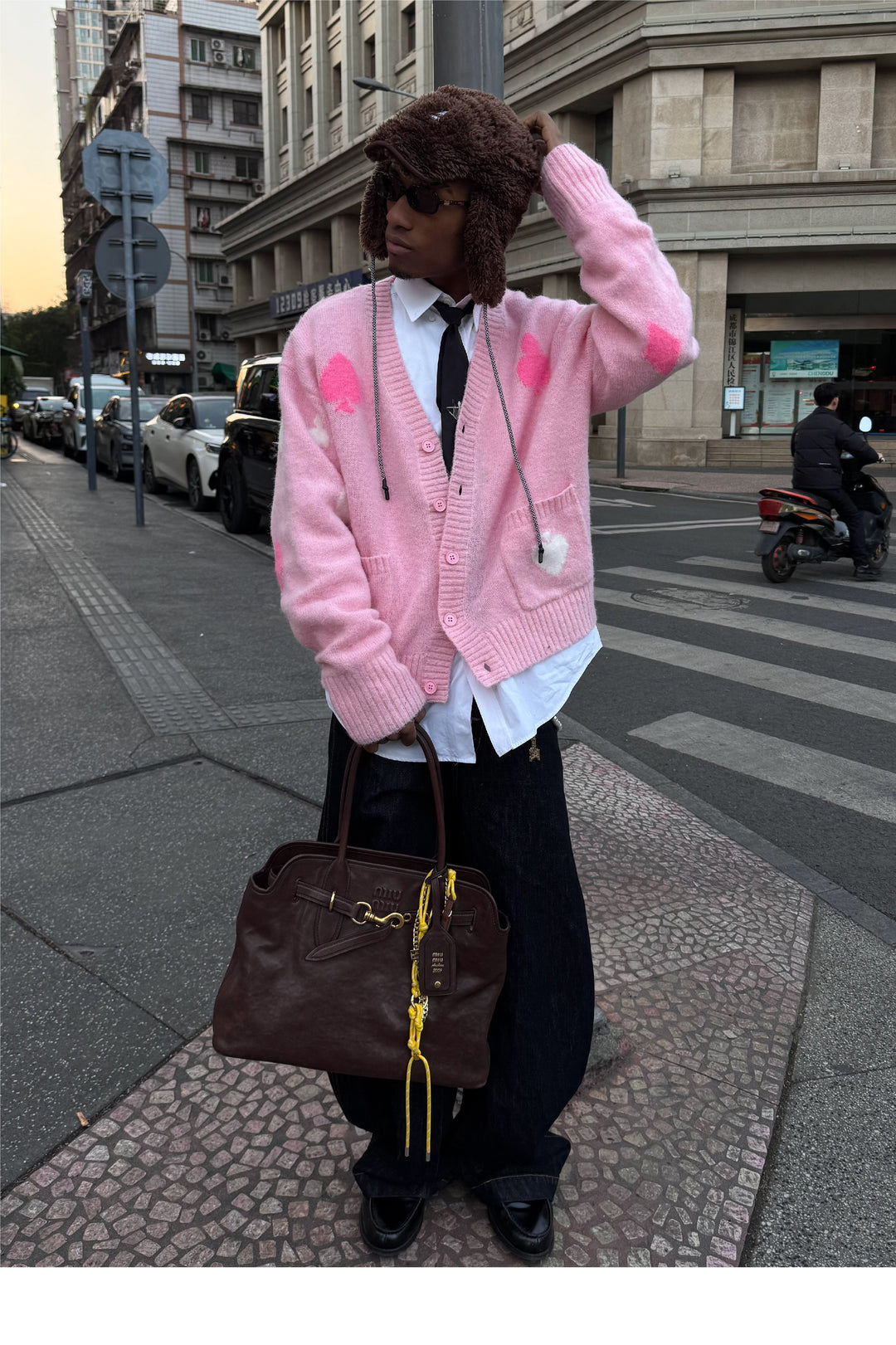 STEEPC Card Suits Wool Blend Knit Cardigan | Face 3 Face