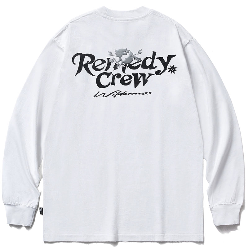 Remedy Skull Logo Print Long Sleeve Tee | Face 3 Face