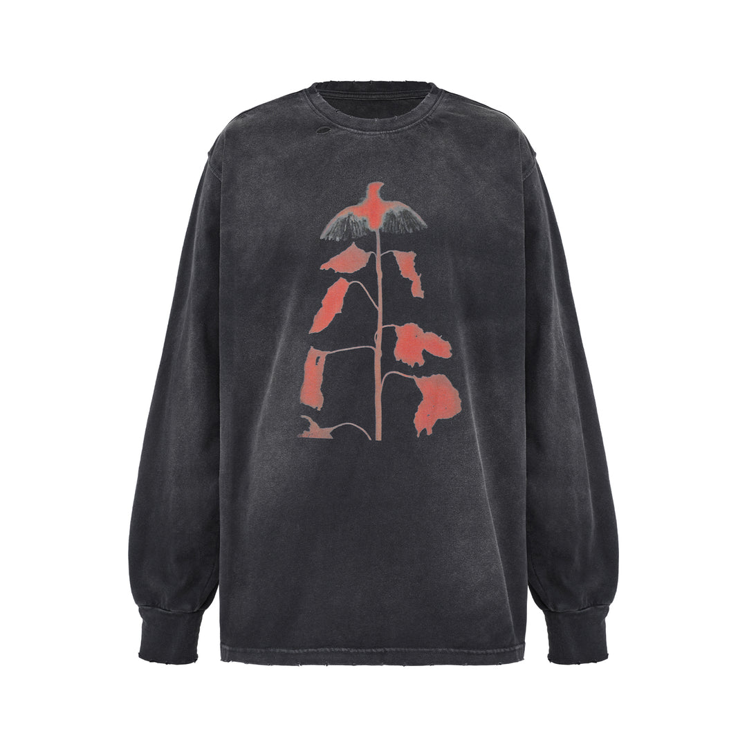 UNDERWATER Wormhole Destruction ALIVE Printed Long Sleeve Tee