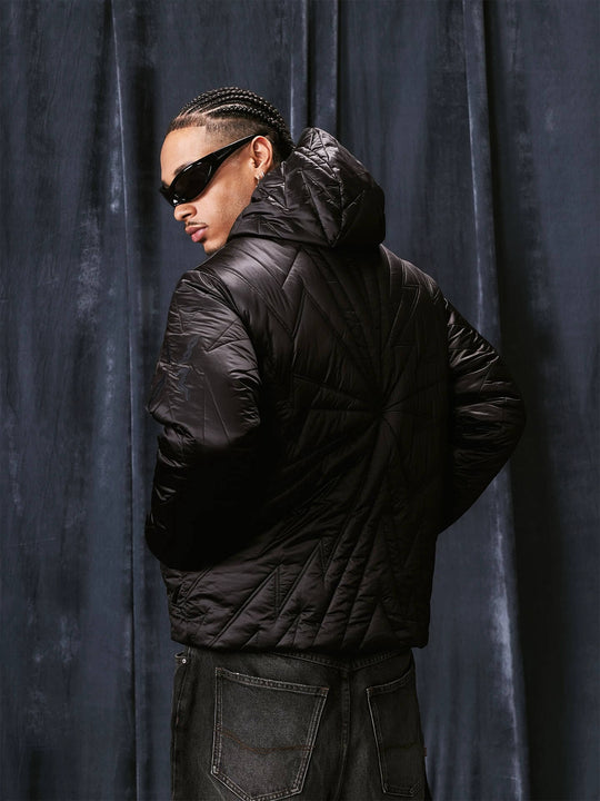 1807 Lightning Hooded Down Jacket | Face 3 Face