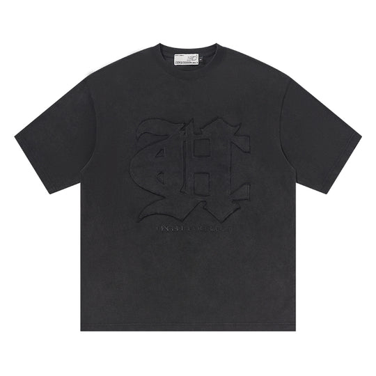 Harsh and Cruel 3D Gothic Embroidery Washed Tee