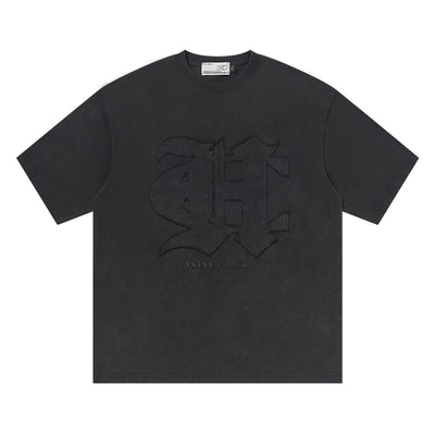 Harsh and Cruel 3D Gothic Embroidery Washed Tee