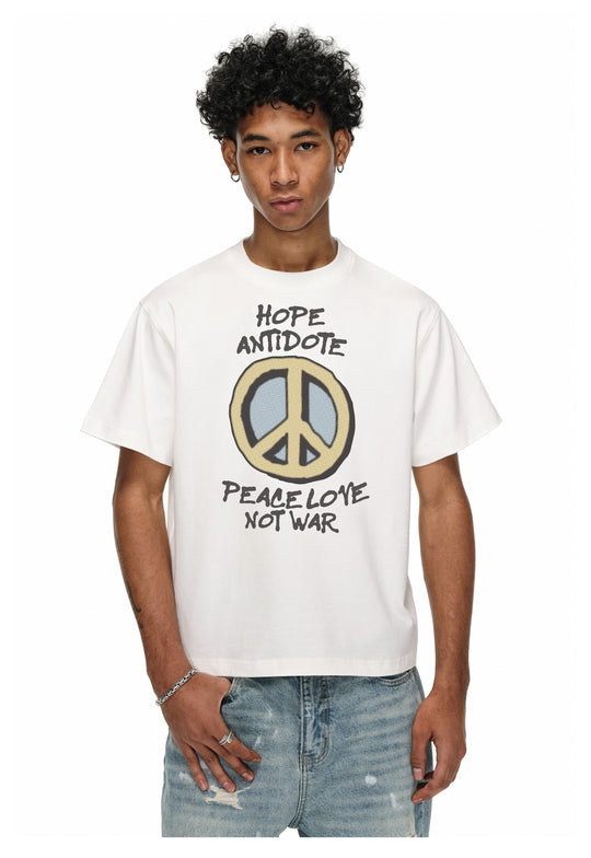 ANTIDOTE Hand-Painted Peace Symbol Tee | Face 3 Face
