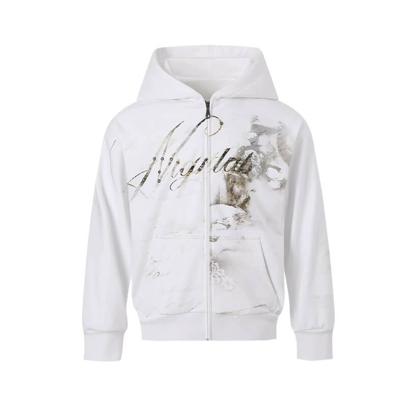 Night Lab Studded Rhinestone Zip Up Hoodie | Face 3 Face