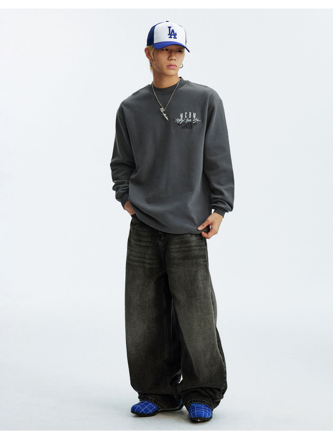 MEDM Warm Fleece Basic Long Sleeve Tee | Face 3 Face