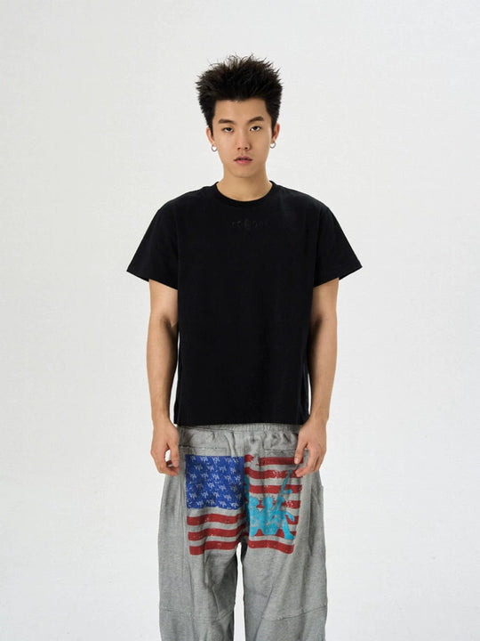 KARMANISTIC Standard Logo Embroidery Boxy Fit Tee | Face 3 Face