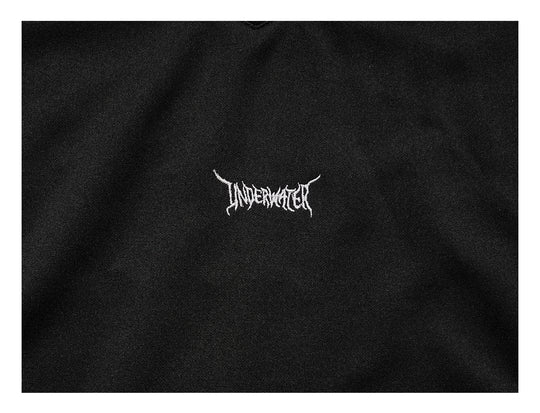 UNDERWATER Black and White Deconstructed Patchwork Embroidered Jersey Tee | Face 3 Face