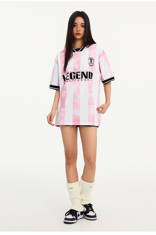 Small Town Kid Water Ripple Striped Polo Jersey | Face 3 Face