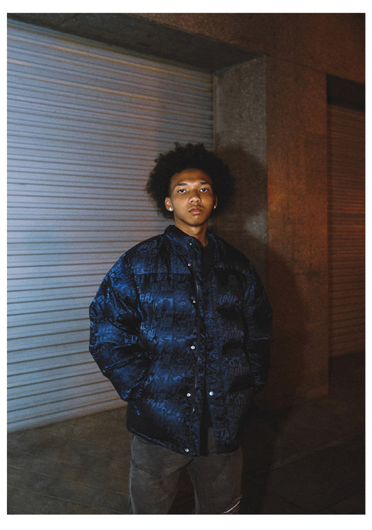 Remedy x STA STARMD SR 3D Logo Full Print Puffer Jacket | Face 3 Face