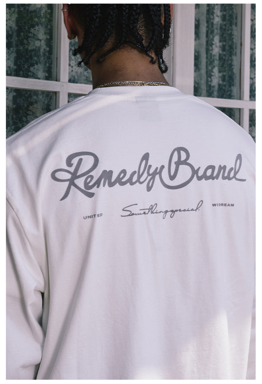 Remedy Script Print Long Sleeve Tee | Face 3 Face