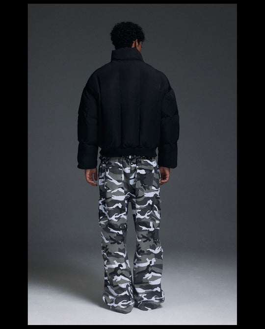 NOVACAM Stand-Up Collar Short Puffer Jacket | Face 3 Face