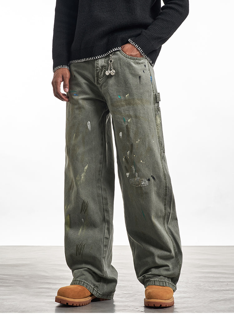 F3F Select Ink Splash Work Jeans | Face 3 Face