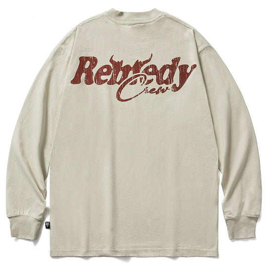 Remedy Cracked Logo Print Long Sleeve Tee | Face 3 Face