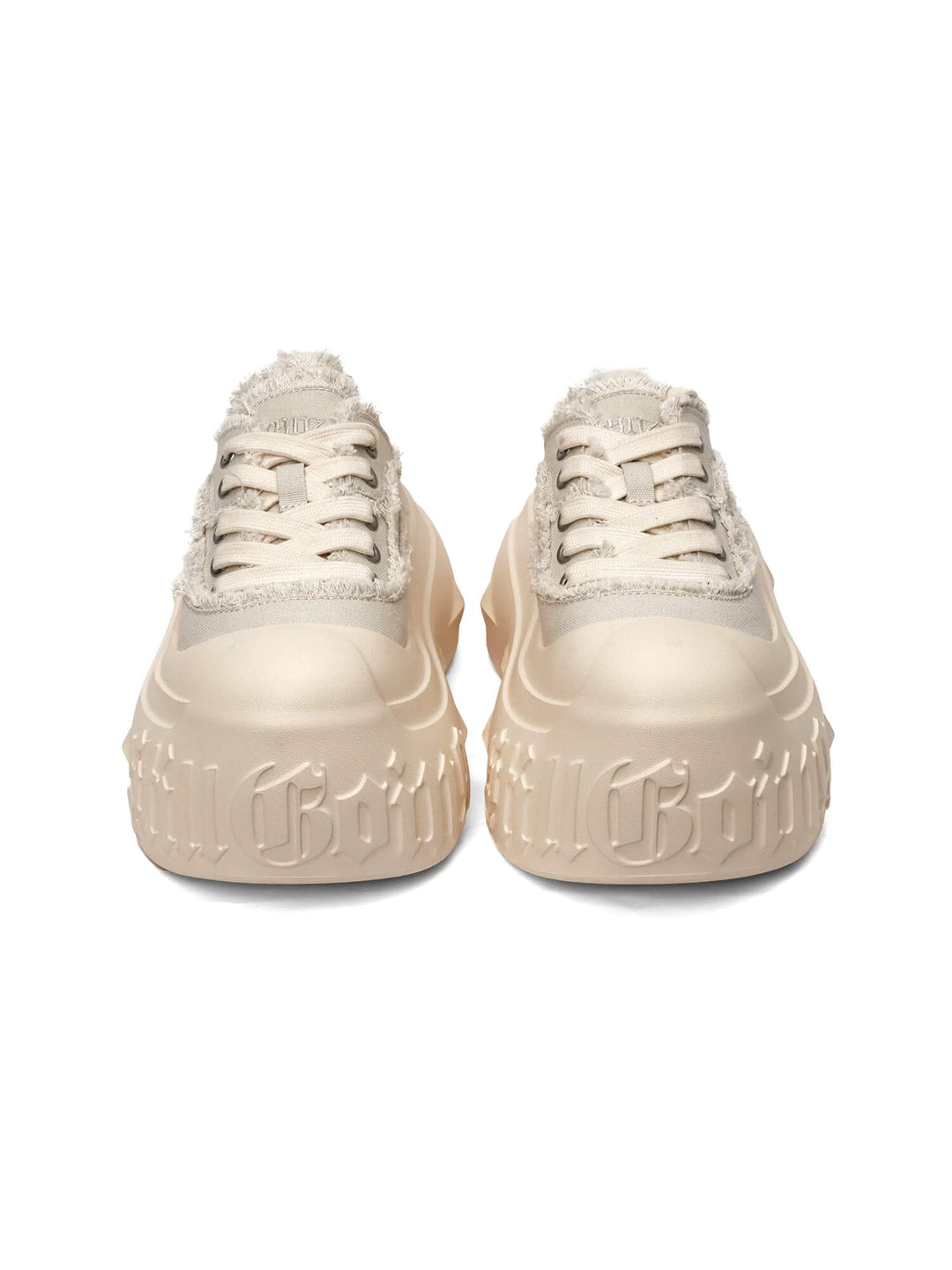 1807 INF-008 Gothic Lace Up Canvas Chunky Half Sneakers | Face 3 Face