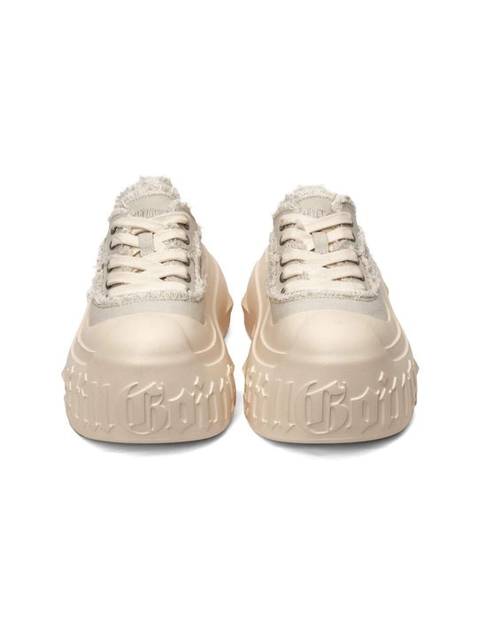 1807 INF-008 Gothic Lace Up Canvas Chunky Half Sneakers | Face 3 Face