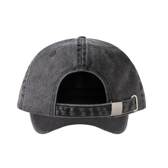 NOVACAM Washed Black Spoof Embroidery Dad Hat | Face 3 Face