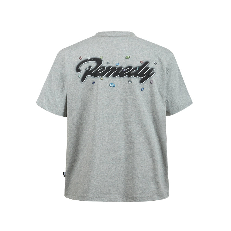 Remedy Diamond Pattern Logo Print Tee | Face 3 Face