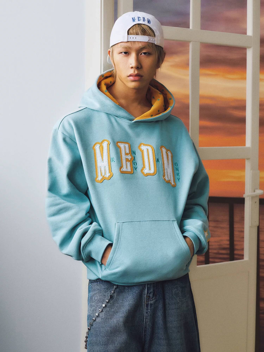 MEDM Star Hood Lining Logo Patch Hoodie | Face 3 Face