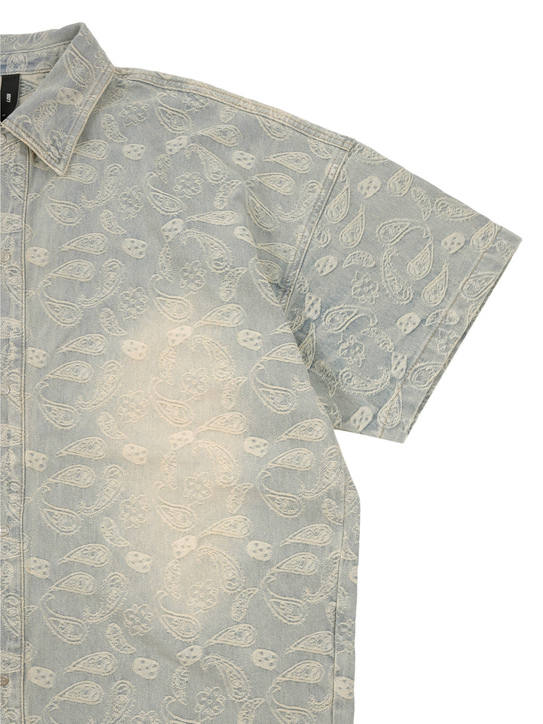 1807 Paisley Washed Denim Short Sleeve Shirt | Face 3 Face
