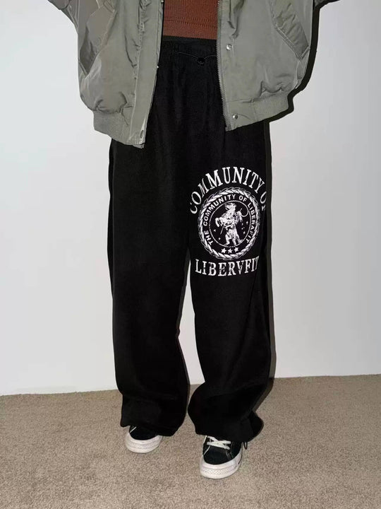 LIBERAFIT Hand Painted Polar Fleece Baggy Sweatpants | Face 3 Face