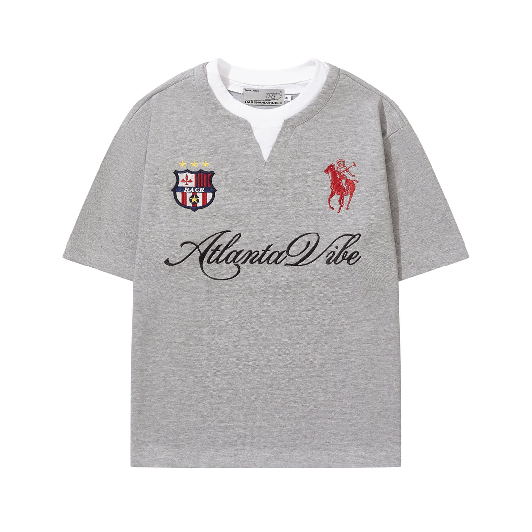 Harsh and Cruel Badge Embroidered Layered Tee | Face 3 Face