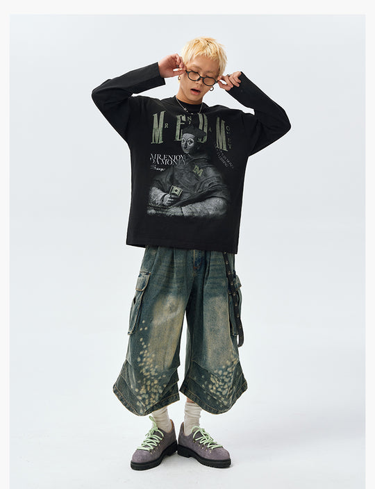 MEDM Clown Oil Painting Long Sleeve Tee | Face 3 Face