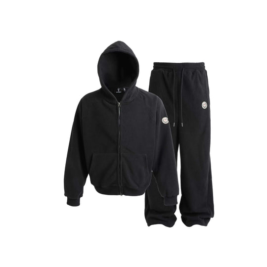 STEEPC Fleece Zip Up Hoodie and Sweatpants Set | Face 3 Face