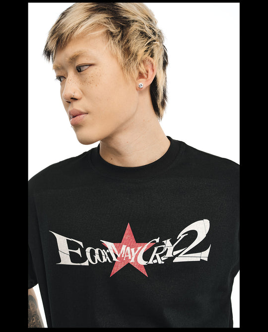 NOVACAM Vintage Letters Star Camouflage Tee | Face 3 Face