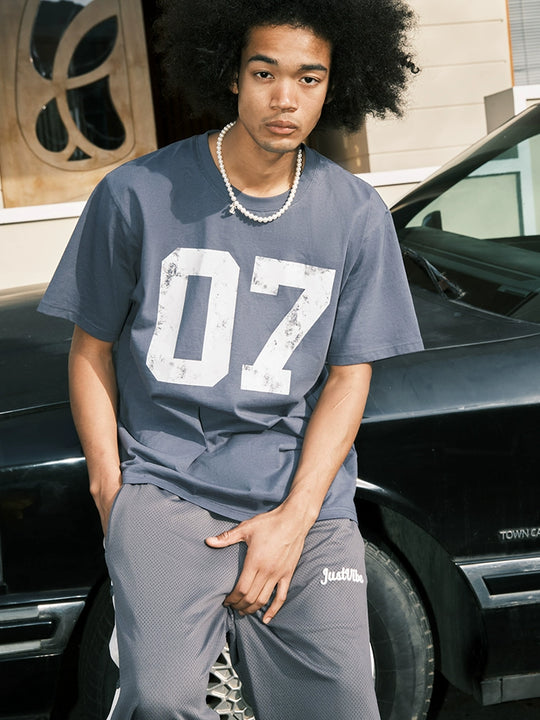 JUST VIBE Number 07 Vintage Print Tee | Face 3 Face