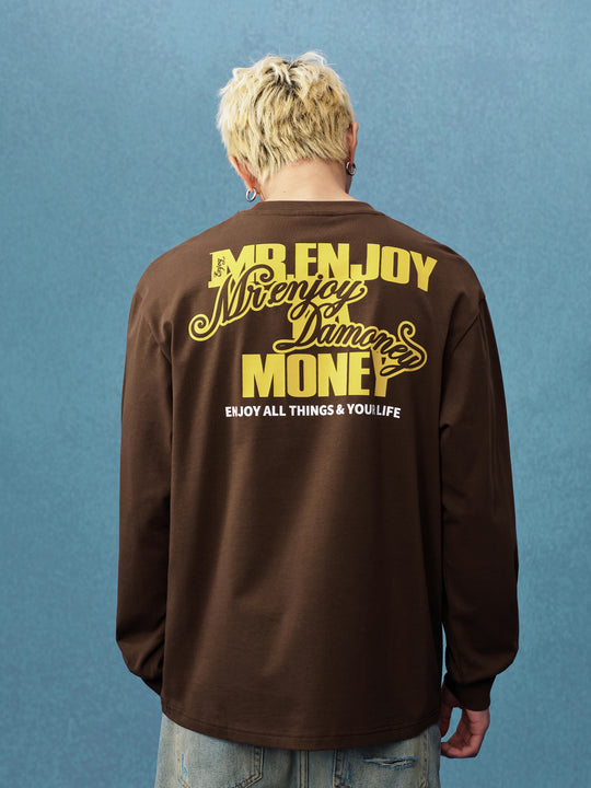 MEDM Basic M Logo Printed Long Sleeve Tee | Face 3 Face