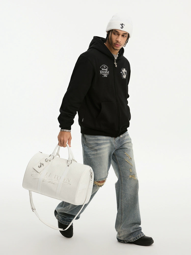 Small Town Kid Snake Pattern Leather Weekender Bag | Face 3 Face