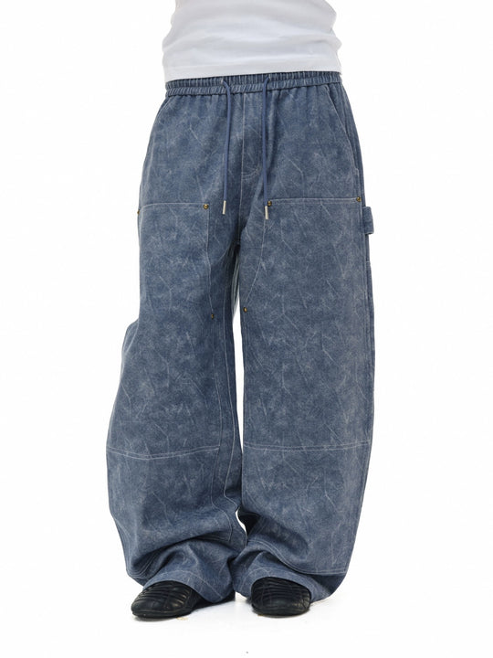 NOVACAM Double Knee Drawstring Baggy Pants | Face 3 Face